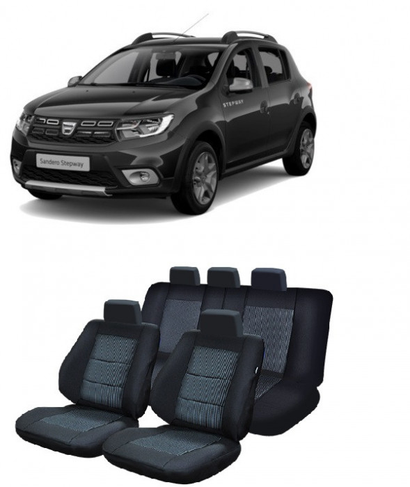 Set huse scaunde dedicate DACIA Sandero Stepway 2013 - 2020