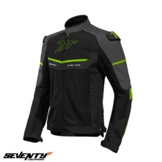 Geaca (jacheta) barbati pentru scuter - motocicleta Racing vara Seventy model SD-JR60 Thunder culoare: negru/gri/galben fluor Negru/gri/galben fluor X
