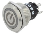 EAO Comutator Anti-Vandalism SPDT 3A 240V LED Inelara Montaj &Oslash;22mm IP67