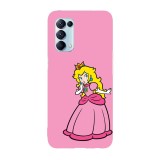 Husa compatibila cu Oppo A76, Viceversa, model Princess Peach Super Mario, Silicon, TPU, Transparent, Carcasa