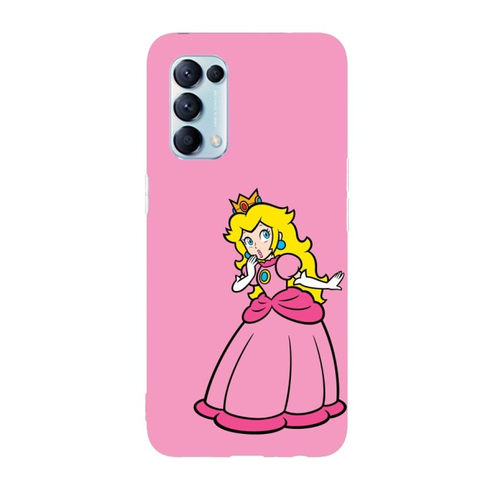 Husa compatibila cu Oppo A55, Viceversa, model Princess Peach Super Mario, Silicon, TPU