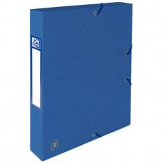 Mapa A4, Carton Multistrat 390g/mp, Cu Elastic, 40mm Latime, Oxford Top File - Albastru foto