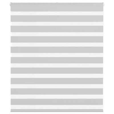 Jaluzea tip zebra gri deschis latime tesatura 120,9cm poliester foto