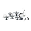 Set cratite Herenthal, 18 piese, inox, 16-24 cm, Argintiu