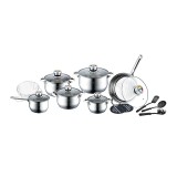 Set cratite Herenthal, 18 piese, inox, 16-24 cm, Argintiu