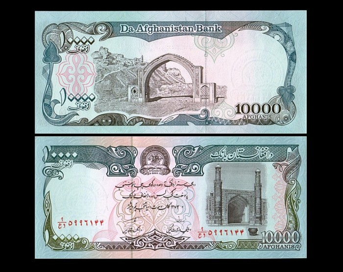 Afganistan 1993 - 10.000 afghanis UNC