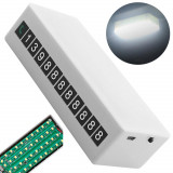 Lampa Magnetica Cu Numar De Telefon Pentru Parcare Temporara, LED, Reincarcabila, Alb