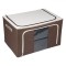 Husă Depozitare Haine, Model Cadru, Culoare Ecru-Maro, Dimensiuni 60x42x35cm, Capacitate 88L