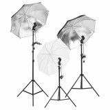 Kit lumini studio foto cu trepiede si umbrele GartenMobel Dekor, vidaXL