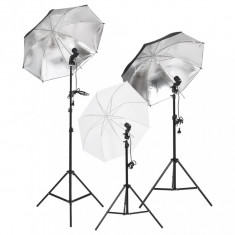 Kit lumini studio foto cu trepiede si umbrele foto