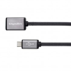 Cablu de date/incarcare Kruger&amp;Matz, USB mama - micro USB tata, 1 m