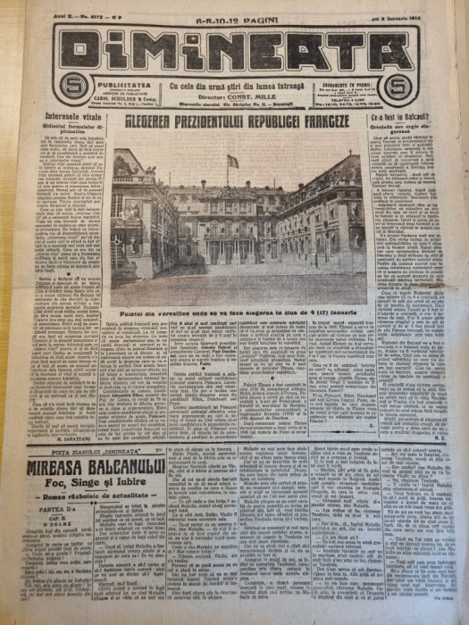 dimineata 3 ianuarie 1913-diferentul dintre romania si bulgaria,art. focsani