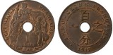 Indochina Franceza 1917 - 1 cent, circulata