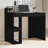 Birou calculator Gossi negru 103.5x56.5x94 cm lemn prelucrat, 2 rafturi, design compact