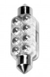 Bec tip LED 12V sofit cu 8 leduri 13x44mm SV85-8 1buc - Verde Garage AutoRide, Lampa