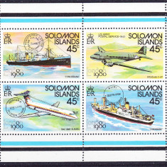 DB1 Ins. Solomon Aviatie Vapoare MS 1980 Expo London MNH
