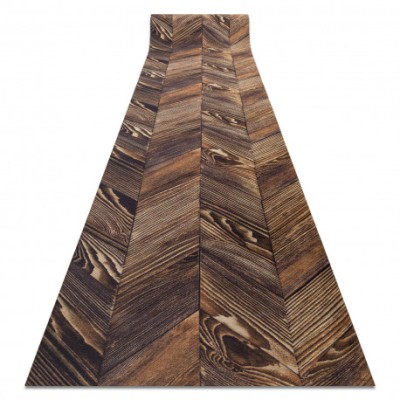 Traversa anti-alunecare DIGITAL - FRENCH CHEVRON Heringă maro / bej, 100 cm foto