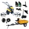 ProGARDEN Pachet Campo 703 Motocultor 7CP + Remorca RM500C + Plug simplu + 2xPlug bilonat/rarita + Adaptor + 2 Roti metalice 350x6 + 2L Ulei ProAdvanc