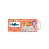Hartie igienica Pufina Piersica, 20 role, 3 straturi