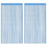Cumpara ieftin Perdele sir 2 buc Albastru deschis 140x250 cm
