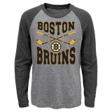 Boston Bruins tricou cu măneci lungi pentru copii Cross Stick Ls Triblend Raglan - Dětsk&eacute; S (6 - 8 let)