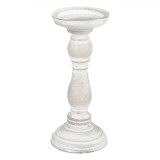 Suport Lemn, Model Creta Alb, Diametru 10cm, &Icirc;nălțime 24cm, Oem