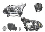 Far Bmw Seria 5 (E60/E61), 06.2003-03.2007, fata, Dreapta, H7+H7+LED+PY21W+W5W; electric; semnalizare alba; cu motor, DEPO