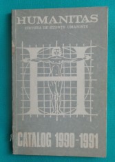 Editura Humanitas primul catalog editorial 1990 1991 foto