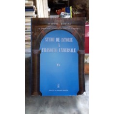 STUDII DE ISTORIE A FILOSOFIEI UNIVERSALE VOLUMUL XV