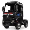 Camion electric pentru copii Mercedes ACTROS, tractiune 4x4, 180W, 12V, roti moi EVA, telecomanda, echipare Premium, negru