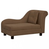 Canapea pentru caini cu perna, maro, 83x44x44 cm, plus