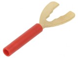 Mufă Furcă Banană 4mm 32A Roșie