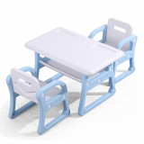 Masuta de studiu cu 2 scaunele School Blue