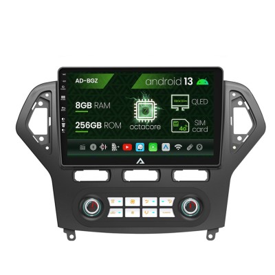 Navigatie Ford Mondeo (2007-2010) Clima Automata, Android 13, Z-Octacore 8GB RAM + 256GB ROM, 10.1 Inch - AD-BGZ10008+AD-BGRKIT127 foto