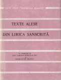 Texte alese lirica sanscrita, Editura Albatros, Carte Poezie Romana, Coperta Cartonta, Stare Buna, Buna, An 1973