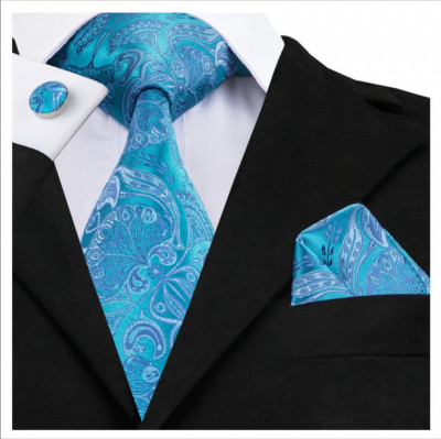 Set cravata + batista + butoni - matase - model 71 foto
