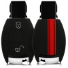 Husa Cheie Auto pentru Mercedes Benz - 2 Butoane - Keyless Go, Silicon, Negru, 42376.07, Kwmobile