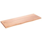 Cumpara ieftin Blat de baie, maro deschis, 80x30x2 cm, lemn masiv tratat
