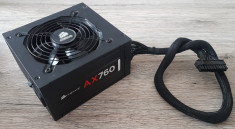 SURSA ALIMENTARE MODULARA CORSAIR AX760 80+ PLATINUM,COMPLETA DE TOT,GARANTIE! foto