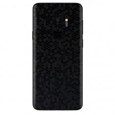 Set Folii Skin Acoperire 360 Compatibile cu Samsung Galaxy S9 Plus (Set 2) - ApcGsm Wraps HoneyComb Black