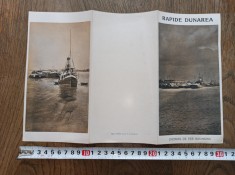 PLIANT RECLAMA* CALATORII: RAPIDE DUNAREA, cca 1930 ,Romania Mare