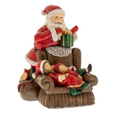 Figurina din rasina Santa with children 17 cm x 18 cm