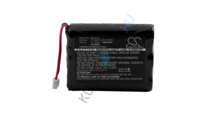 Baterie VHBW &icirc;nlocuiește Marshall TF18650-2200-1S3PA pentru difuzor Marshall - Li-Ion 2600 mAh