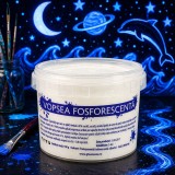 Vopsea glow in the dark fosforescenta, luminescenta, transparenta care lumineaza albastru - 100 g