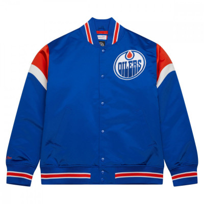 Edmonton Oilers geacă de bărbați NHL Heavyweight Satin Jacket - L foto