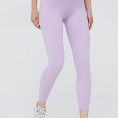 Under Armour leggins de antrenament Meridian 1369004 femei, culoarea violet, neted