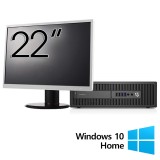 Pachet Refurbished Calculator HP ProDesk 600 G2 SFF, Intel Core i7-6700 3.40GHz, 8GB DDR4, 256GB SSD + Monitor 22 Inch + Windows 10 Home NewTechnology