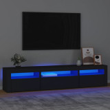 Comoda TV cu lumini LED, negru, 195x35x40 cm GartenMobel Dekor, vidaXL