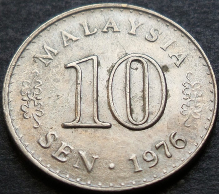 Moneda 10 SEN - MALAEZIA, anul 1976 * cod 3162 A