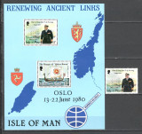 Isle of Man.1980 Vizita Regelui Olav V GI.27, Nestampilat